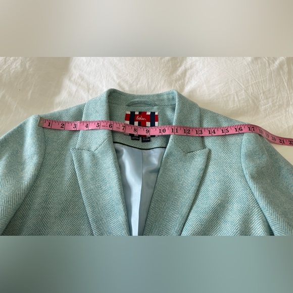 Boden | Women’s SZ US 16/18 | HERITAGE British Tweed Turquoise Blazer Wool - Picture 11 of 11